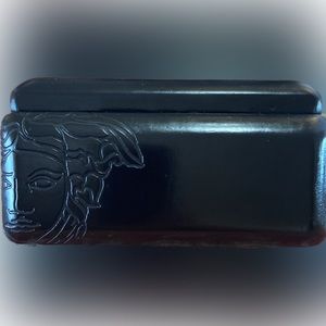 Versace Medusa Black Hardshell Glasses Case EUC